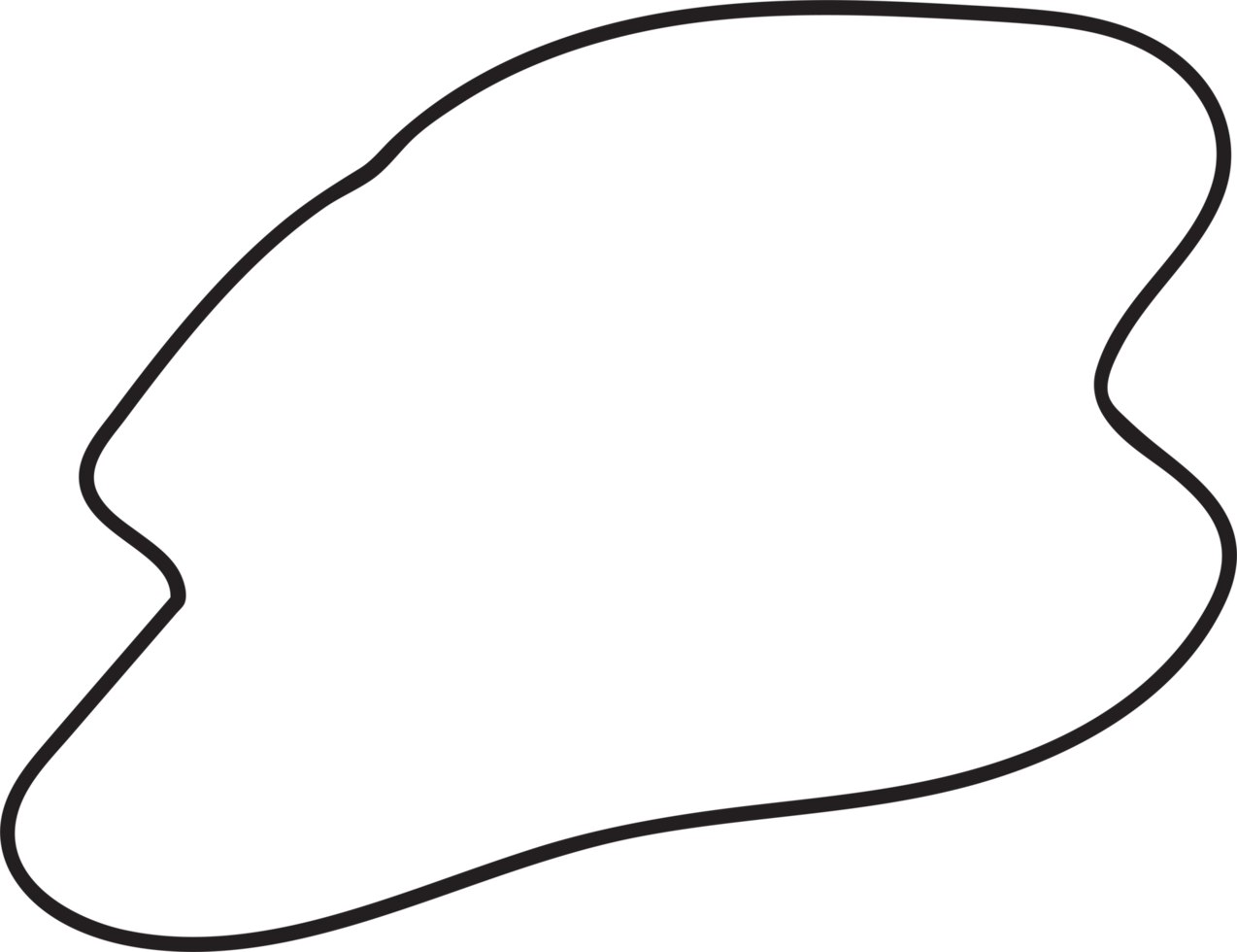 organiska blob former handritad illustration png