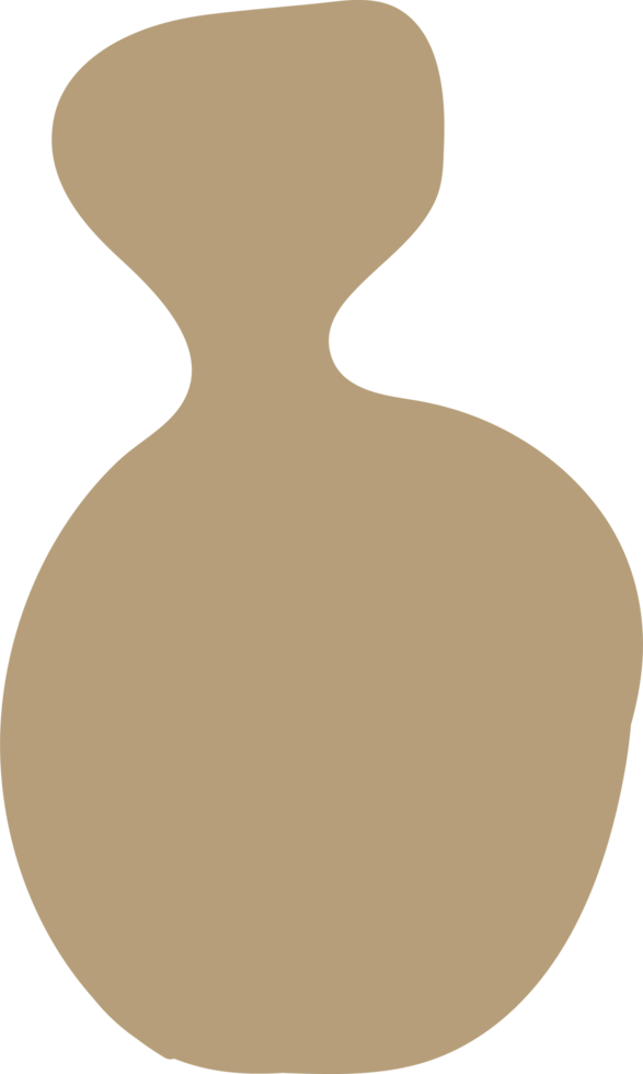 forme de vase nordique avec élément de feuilles, illustration de vase minimale png