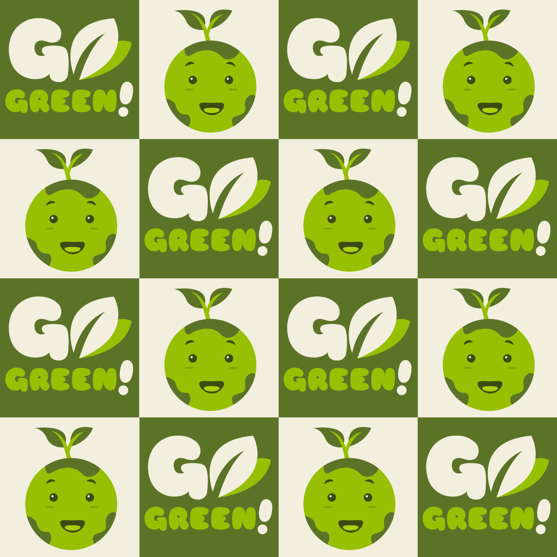 Illustration vector graphic pattern design with earth cartoon character