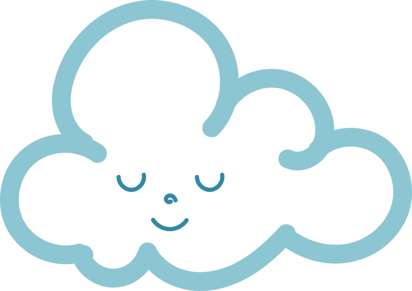 clouds icon doodle shapes illustration png