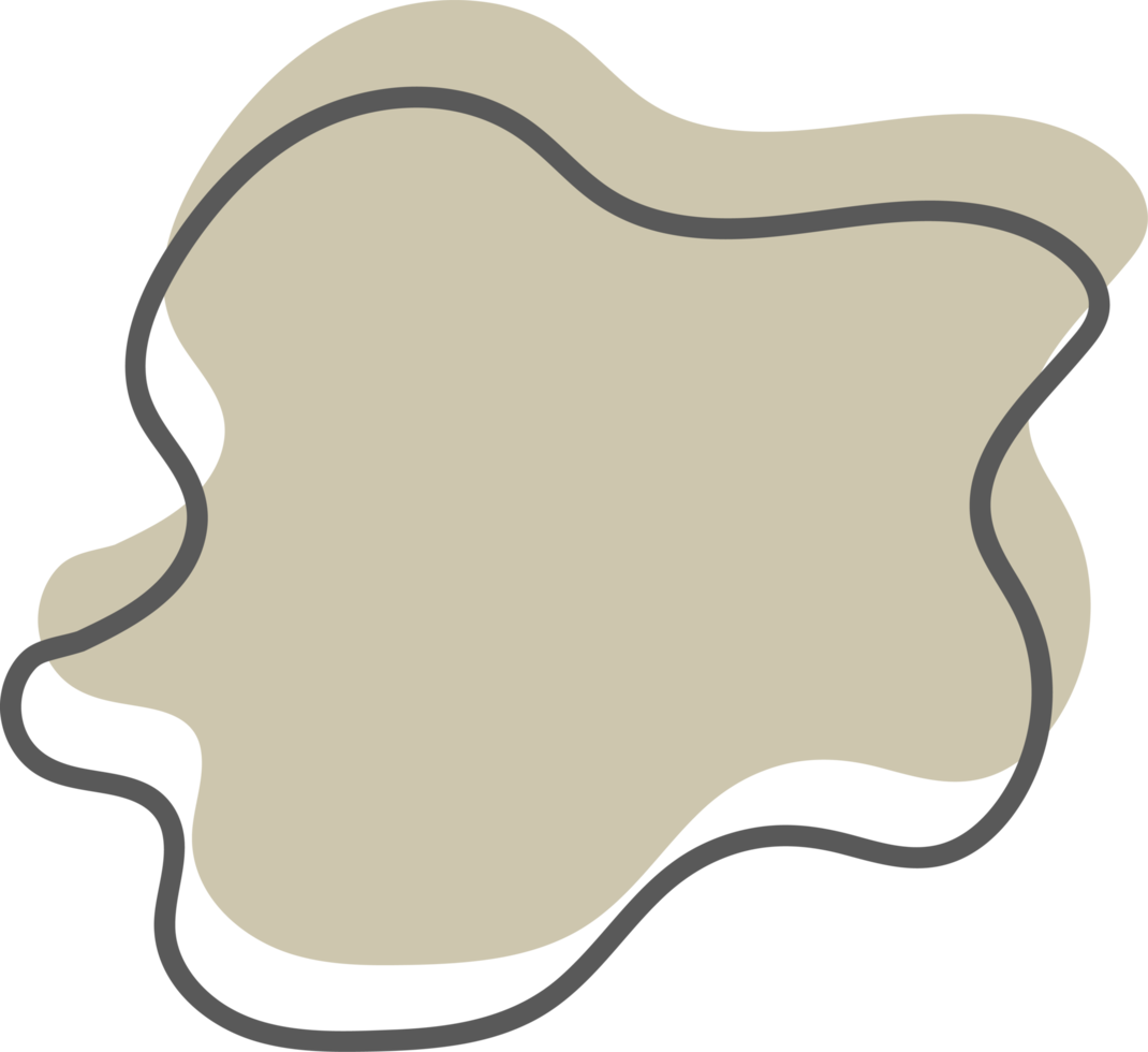 organiska blob former handritad illustration png