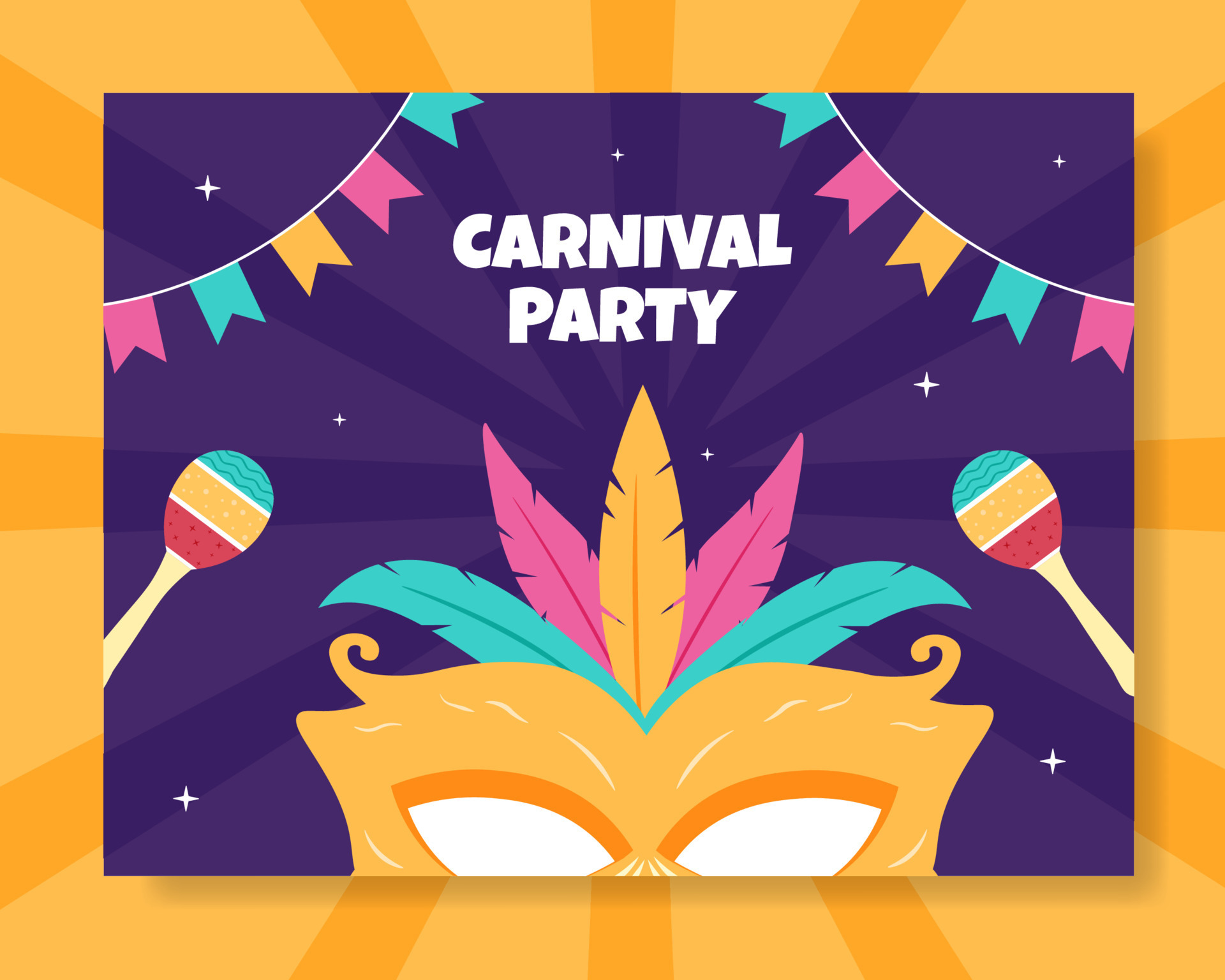 feliz carnaval fiesta photocall plantilla dibujos animados fondo