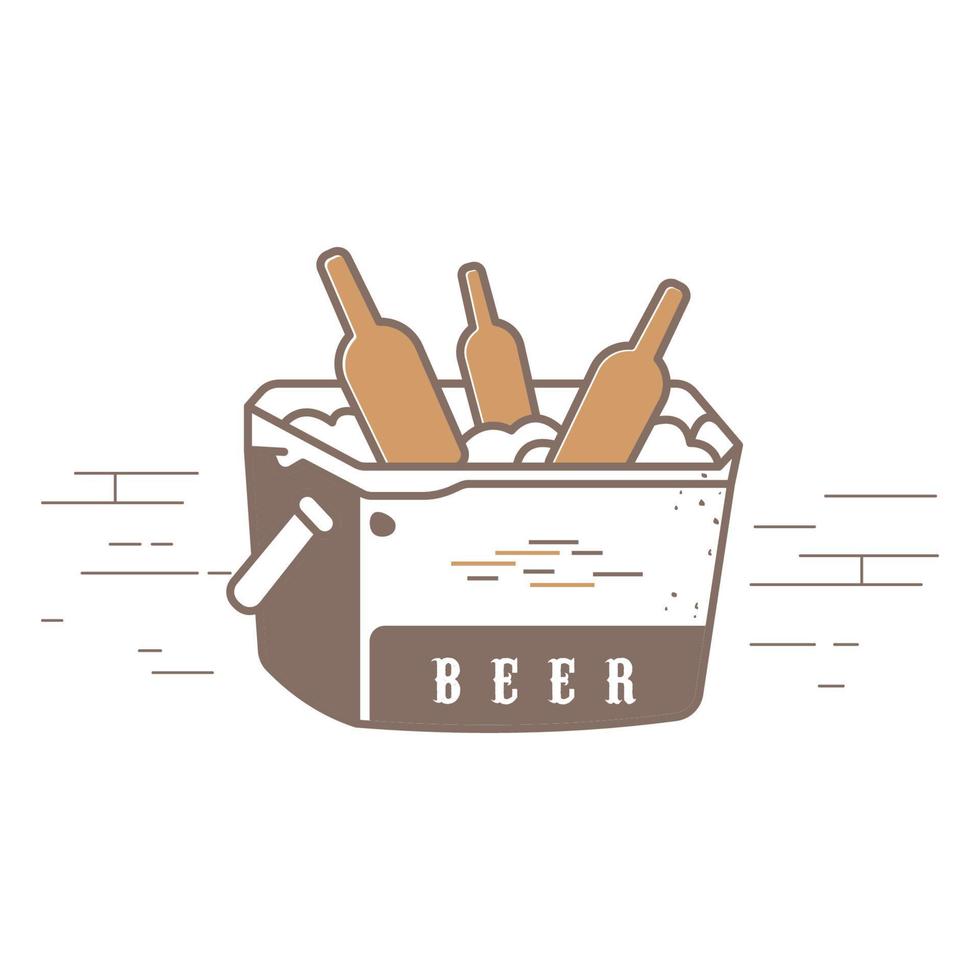 illustration of beer in a box vector