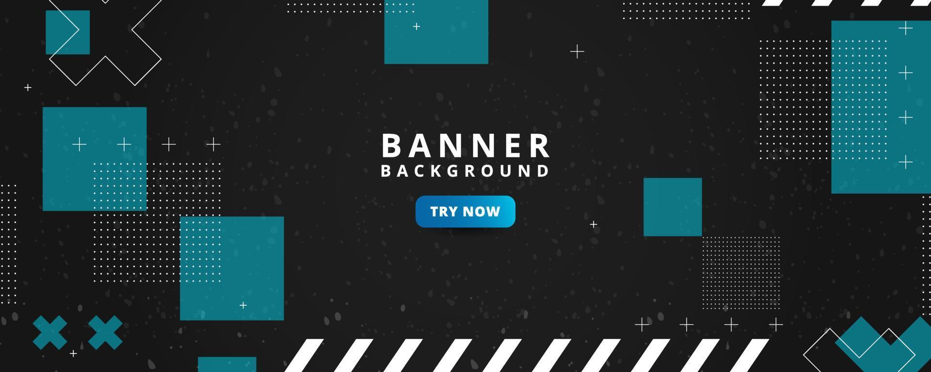 banner background, colorful, geometric green and black effect vector