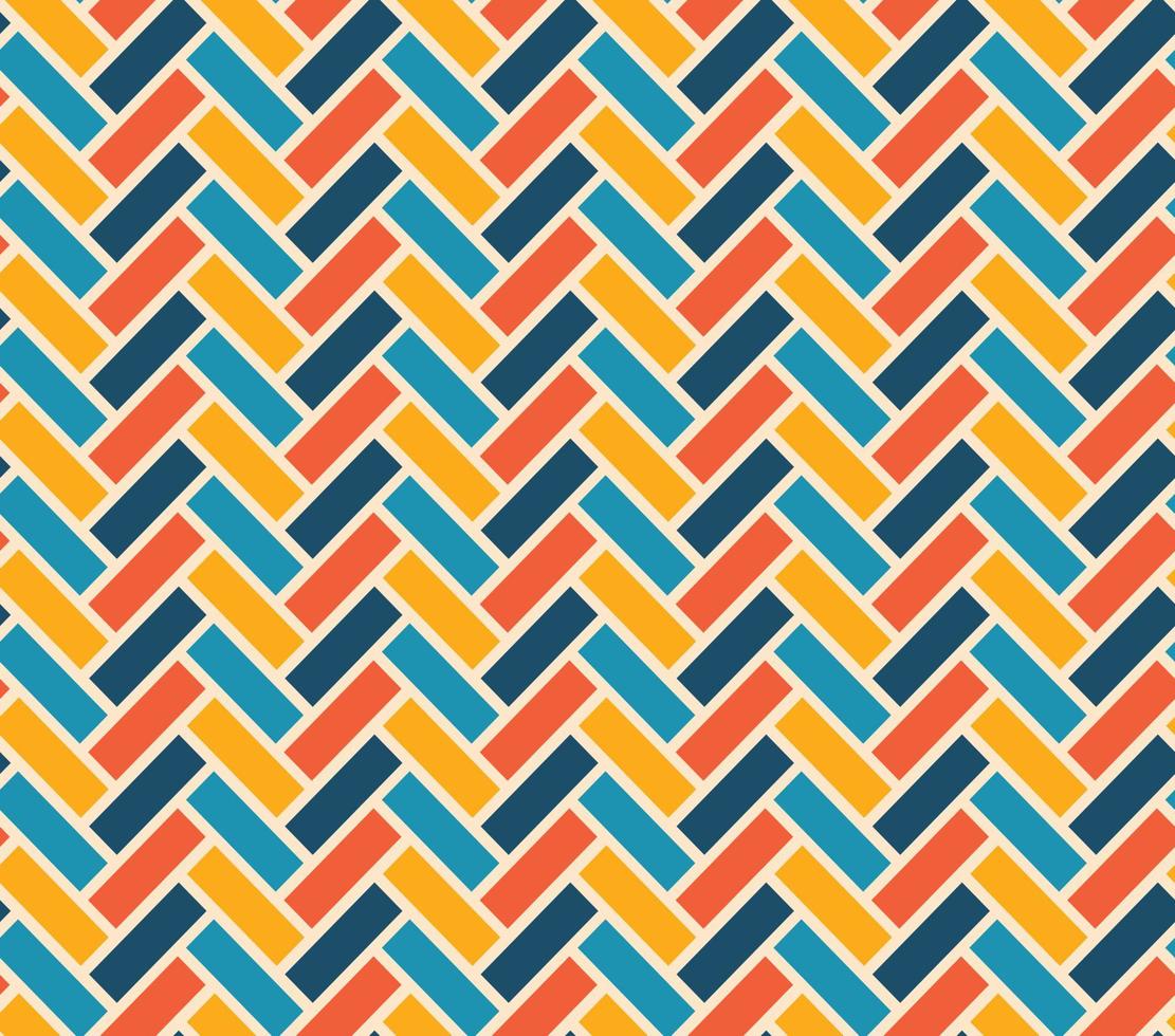 Seamless geometric herringbone pattern in trendy autumn colors. Colorful background for home decor, textile, fall decoration, wallpaper and wrapping paper vector