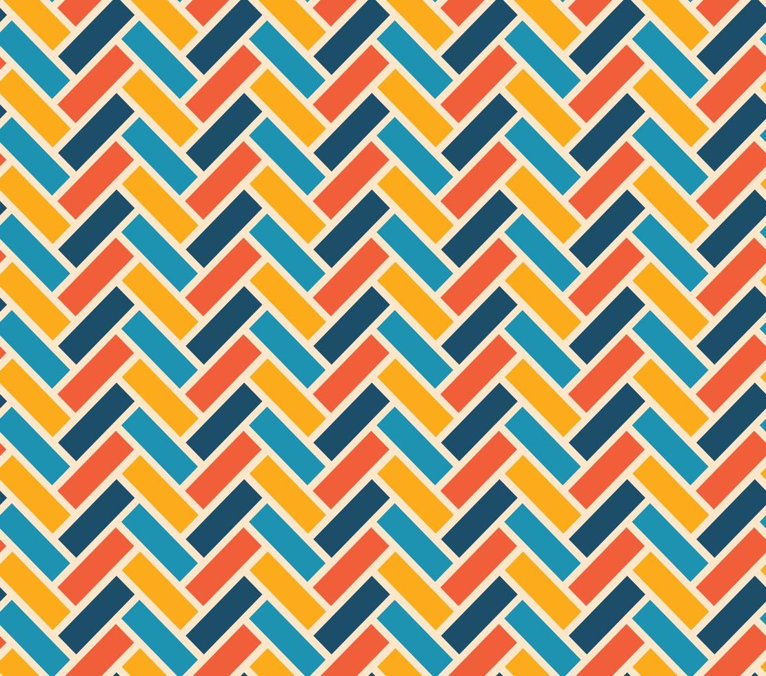 Seamless geometric herringbone pattern in trendy autumn colors. Colorful background for home decor, textile, fall decoration, wallpaper and wrapping paper vector