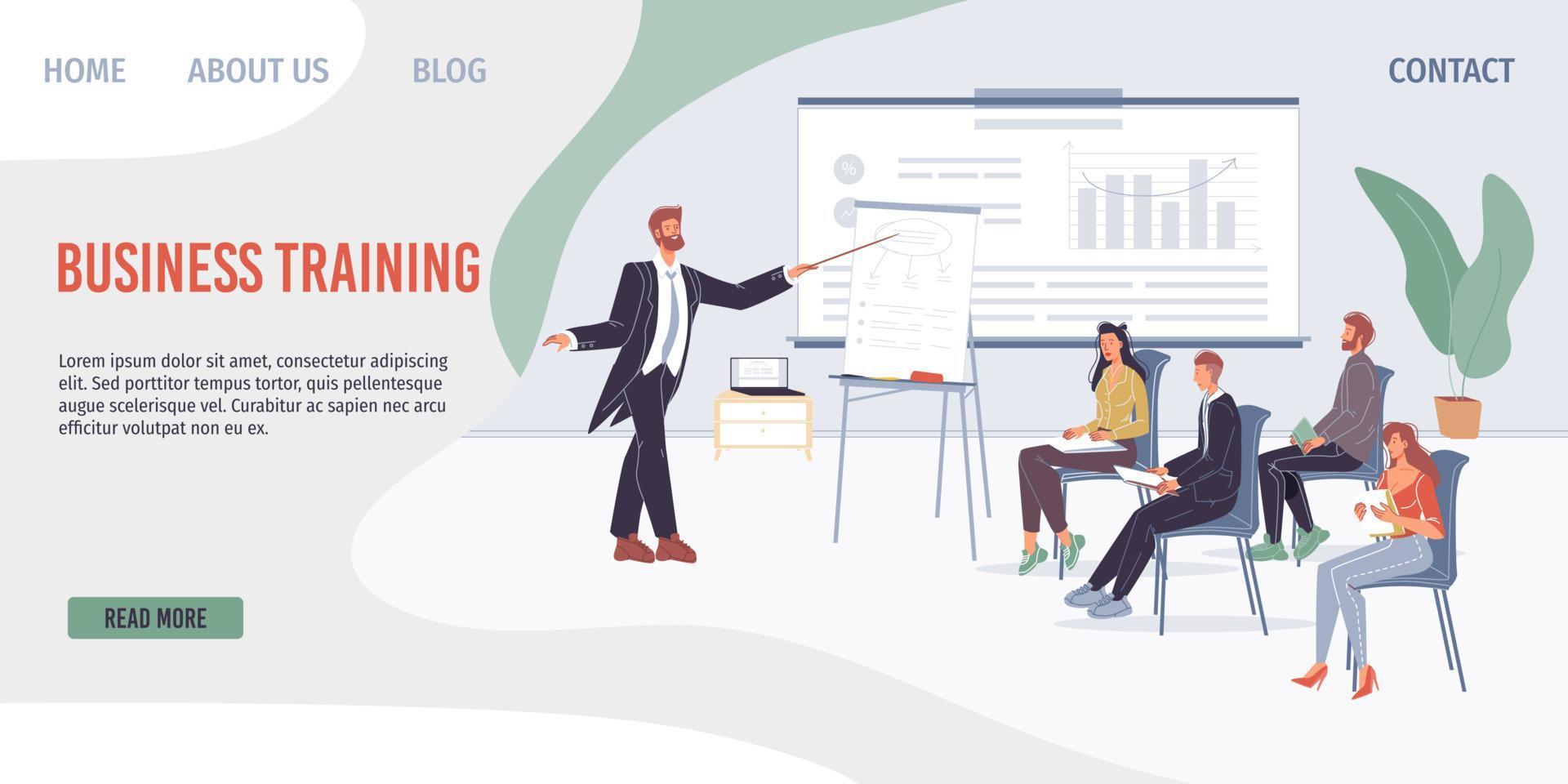 Online and offline training people flat vector illustration concept