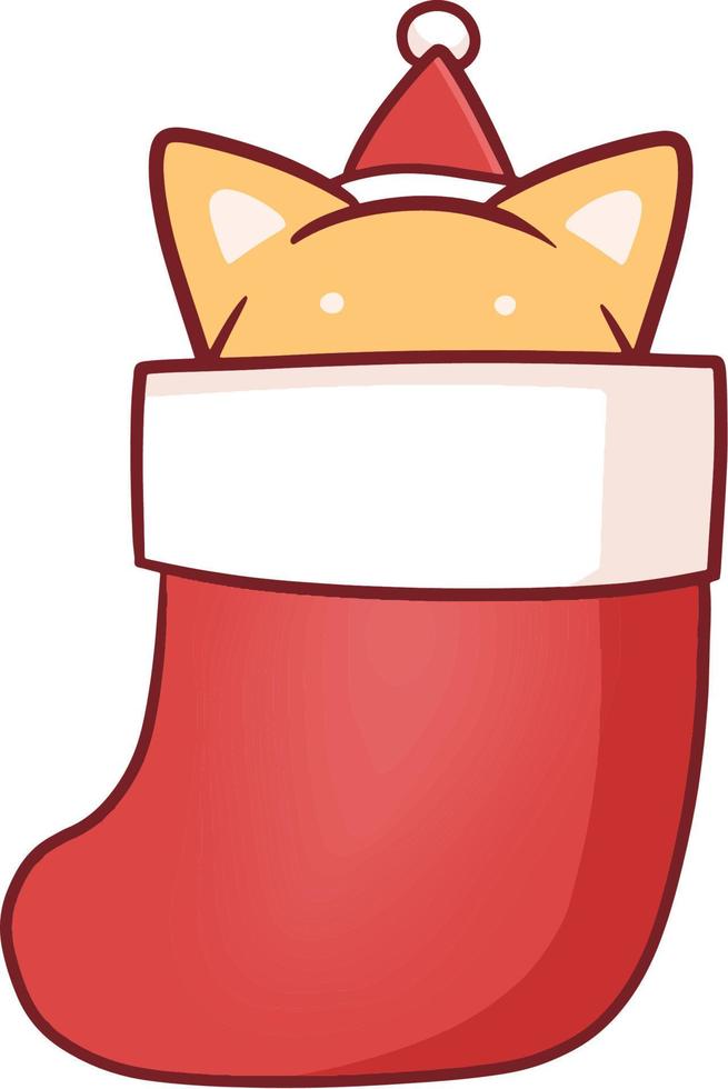 Christmas Cartoon Illustration Cute Kawaii Character Anime vector