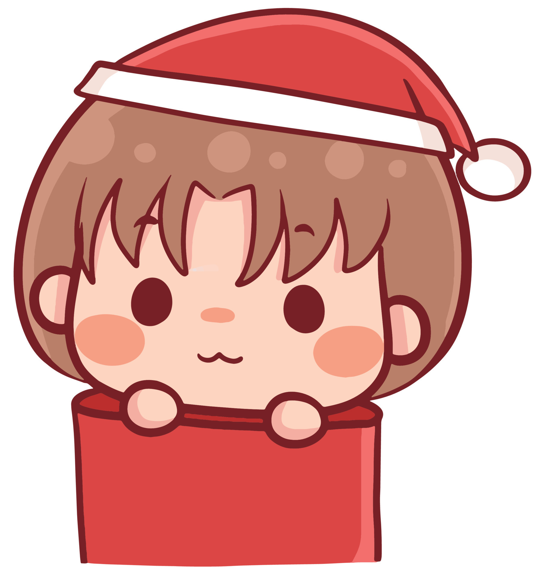 ilustración de dibujos animados de navidad lindo personaje kawaii anime  9669294 Vector en Vecteezy