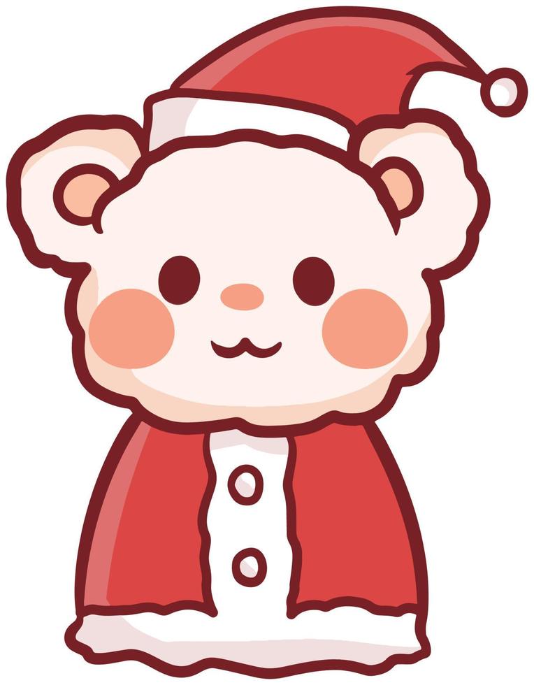 Christmas Cartoon Illustration Cute Kawaii Character Anime 9669312 Vector  Art at Vecteezy
