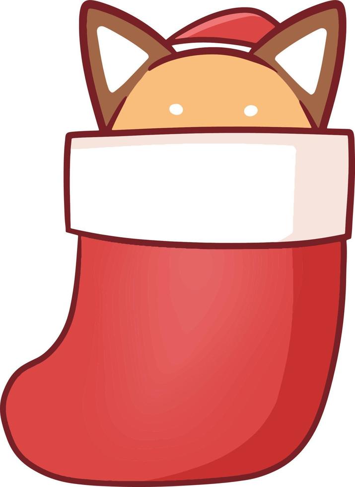 Christmas Cartoon Illustration Cute Kawaii Character Anime vector