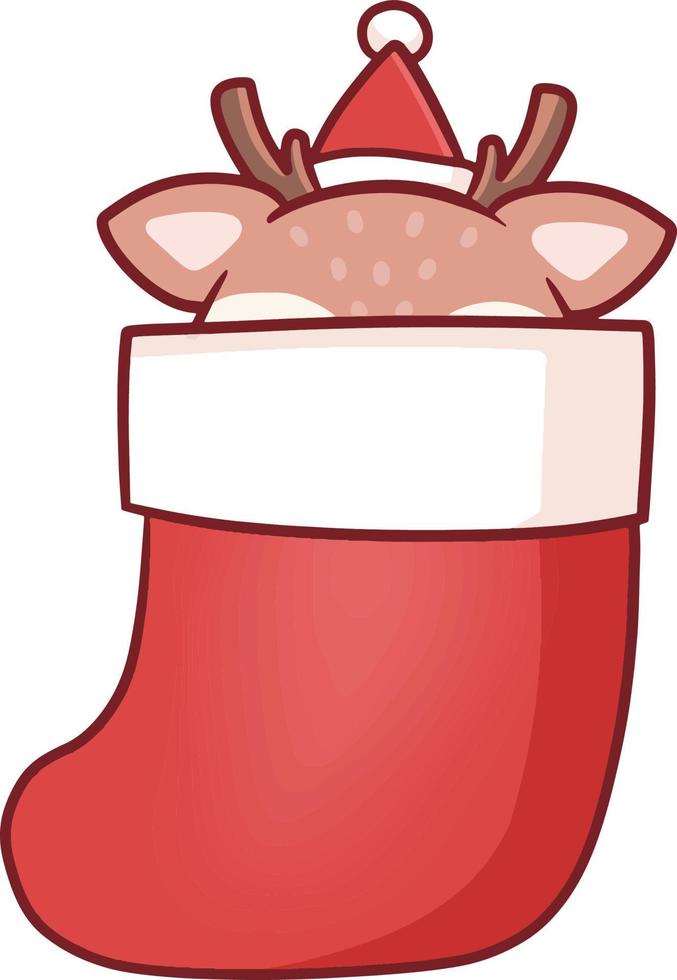 Christmas Cartoon Illustration Cute Kawaii Character Anime vector