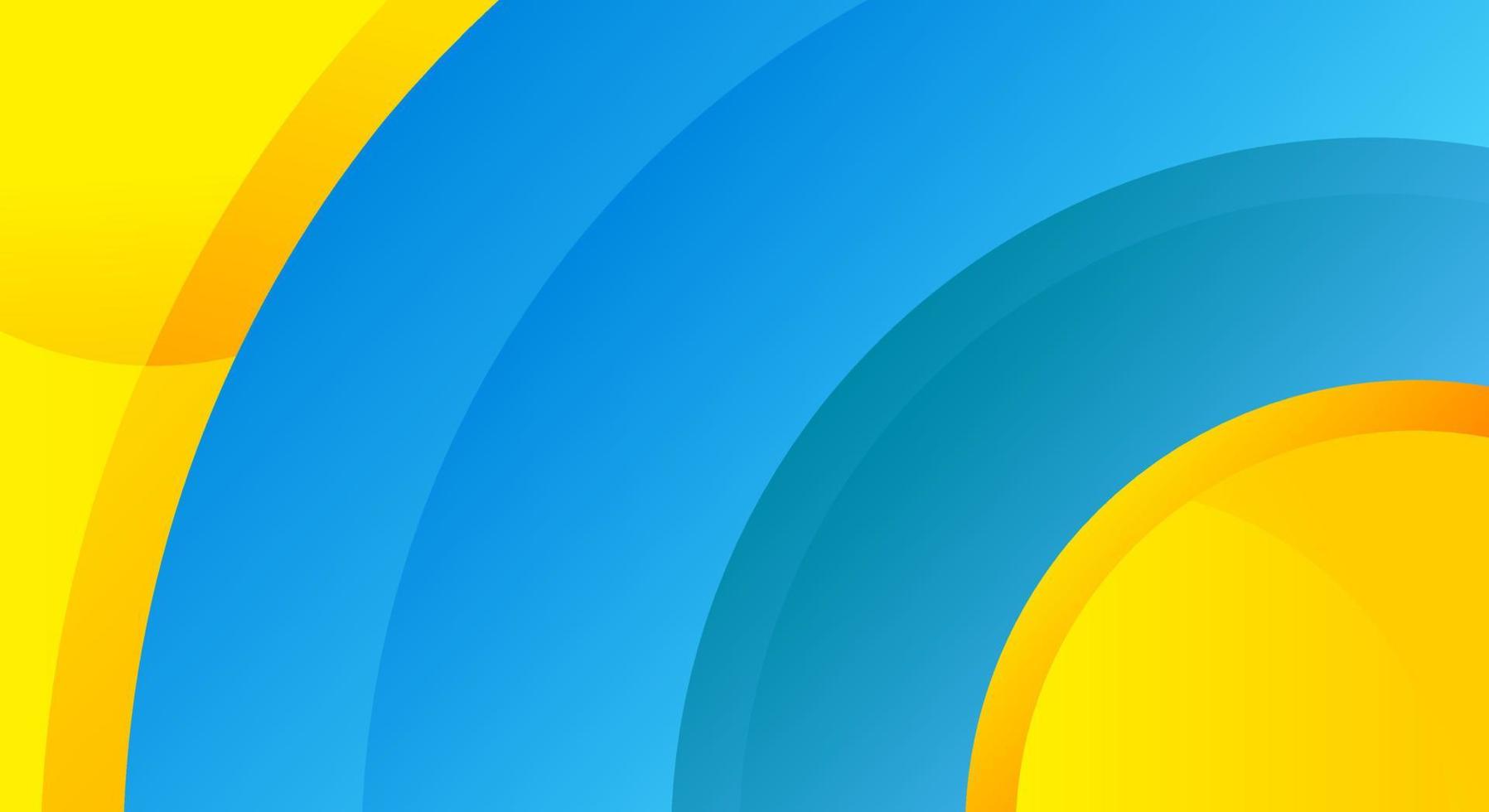 Blue and yellow curve background vector