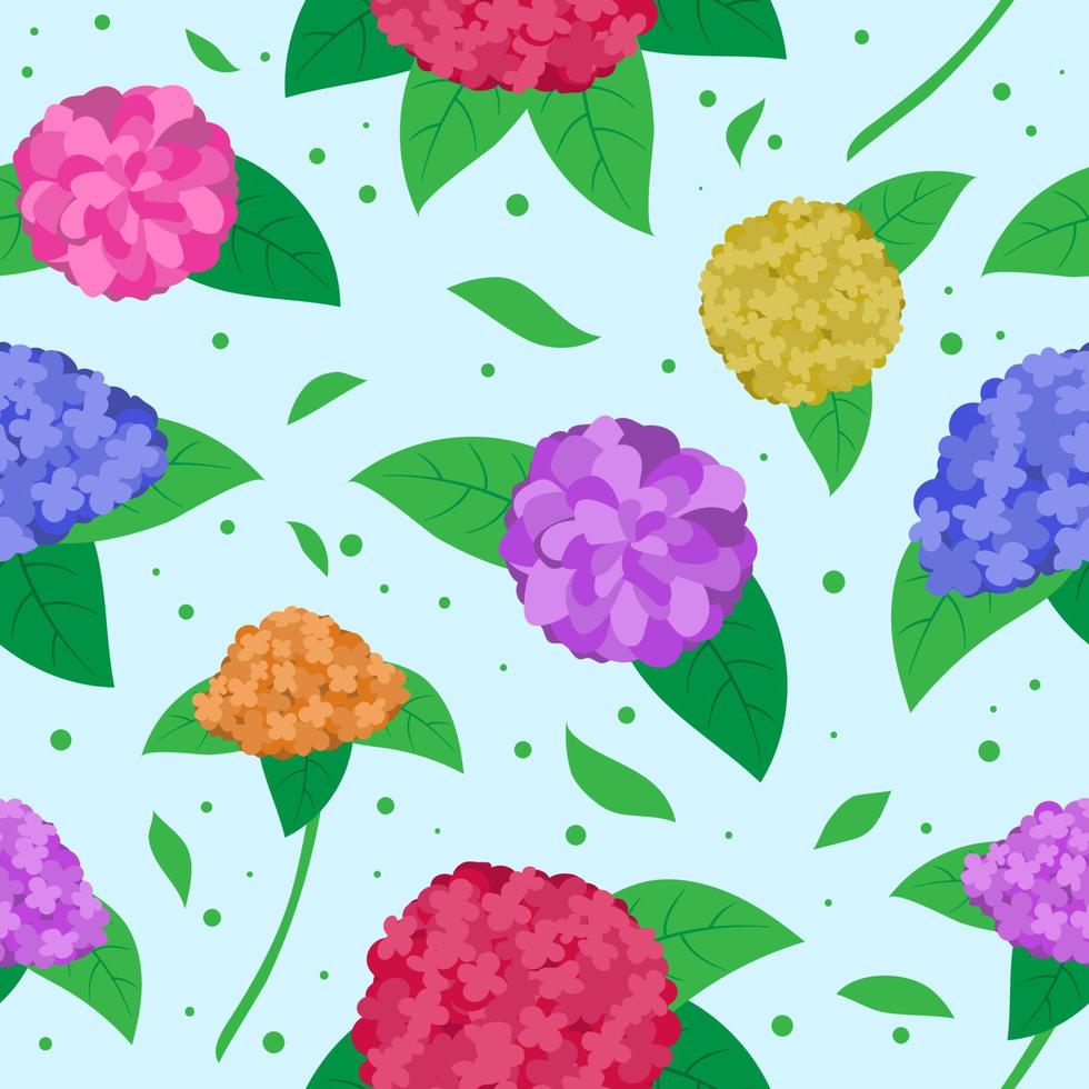 hortensias de patrones sin fisuras vector