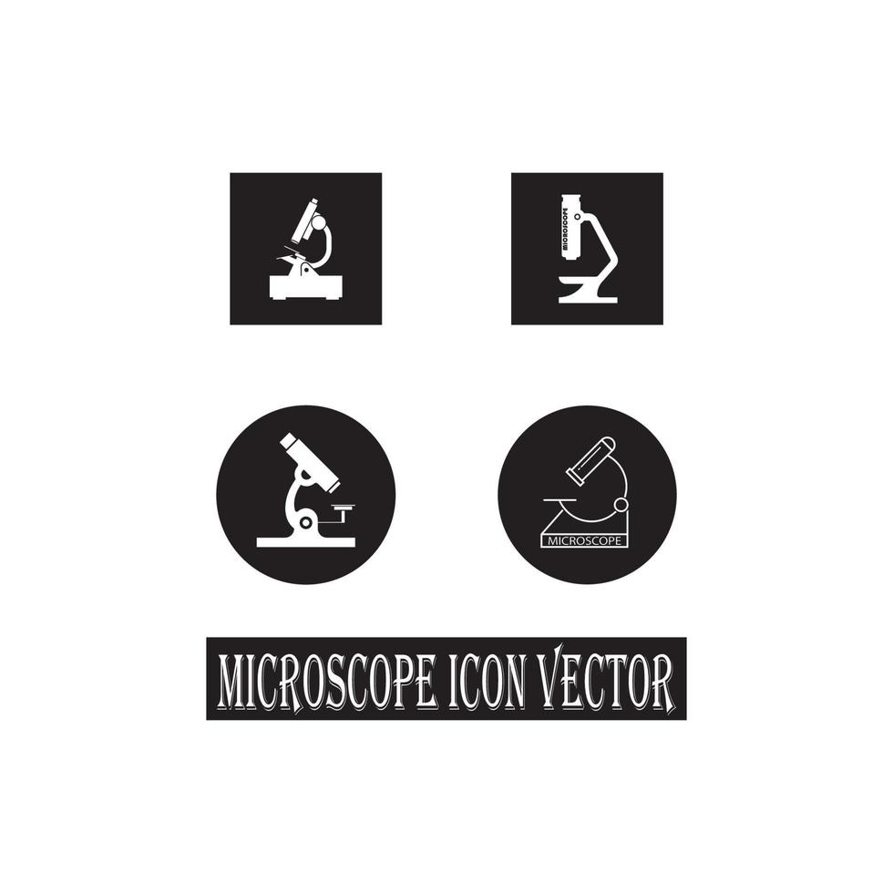 plantilla de diseño de ilustración de vector de icono de microscopio