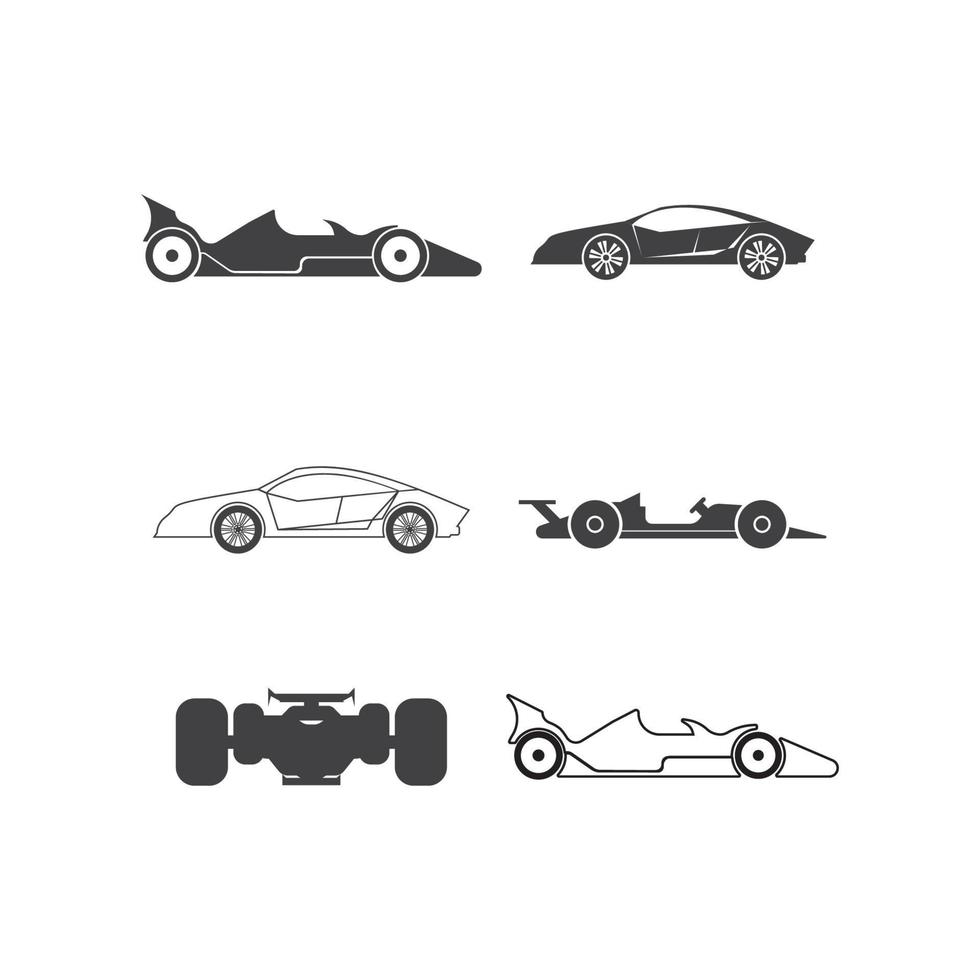 Racing car icon vector illustration template design.