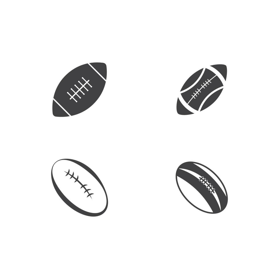 plantilla de diseño de ilustración de vector de icono de rugby