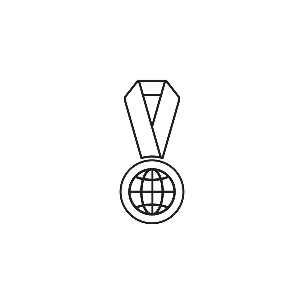 diseño de plantilla de ilustración de vector de icono de medallas.