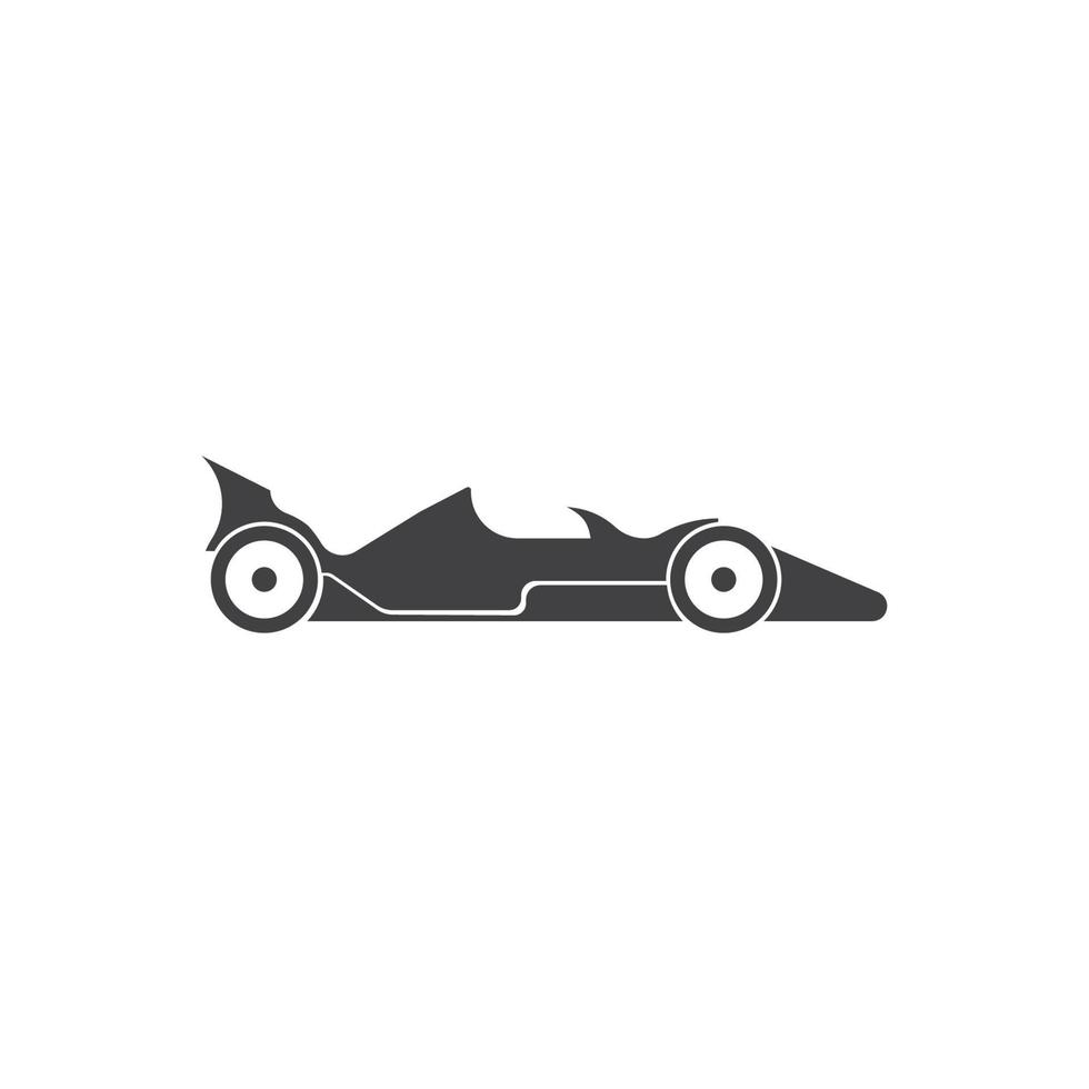 Diseño de plantilla de ilustración de vector de icono de coche de carreras.