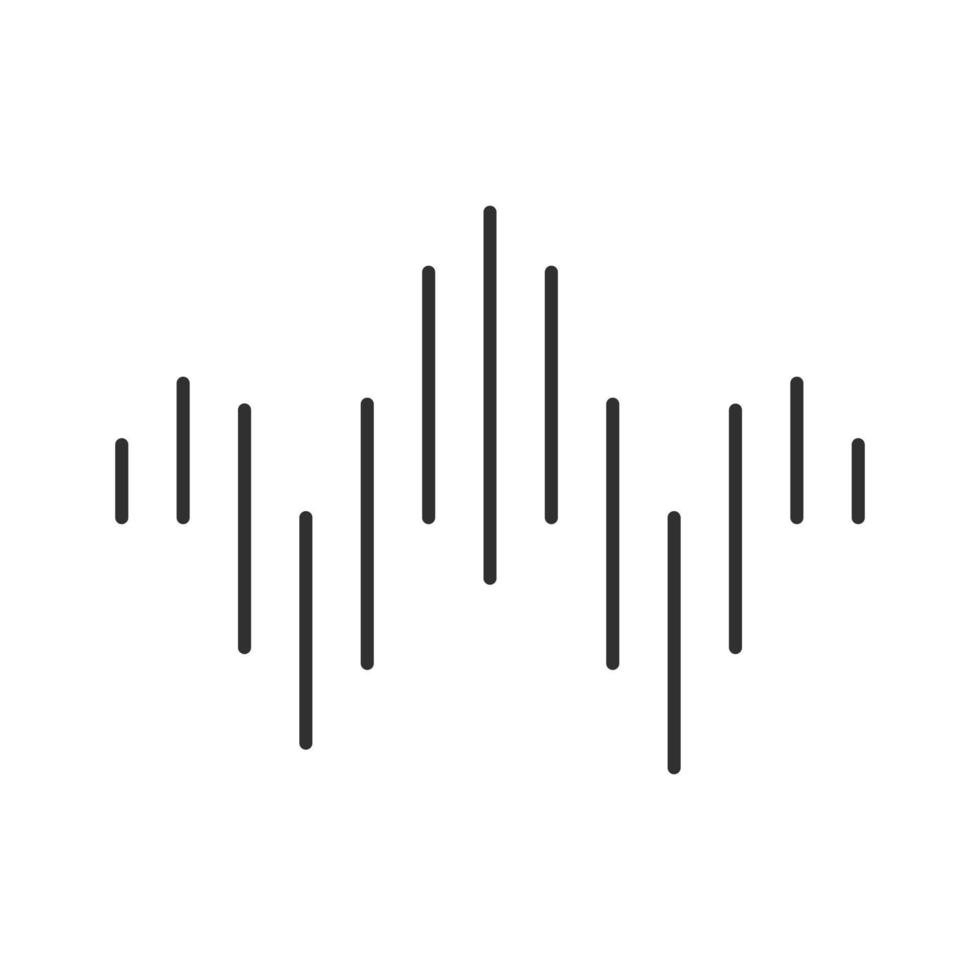 icono de glifo de onda de sonido dj. símbolo de la silueta. banda sonora tocando de forma abstracta. canción, melodía, pista de música soundwave. forma de onda geométrica de audio. espacio negativo. ilustración vectorial aislada vector