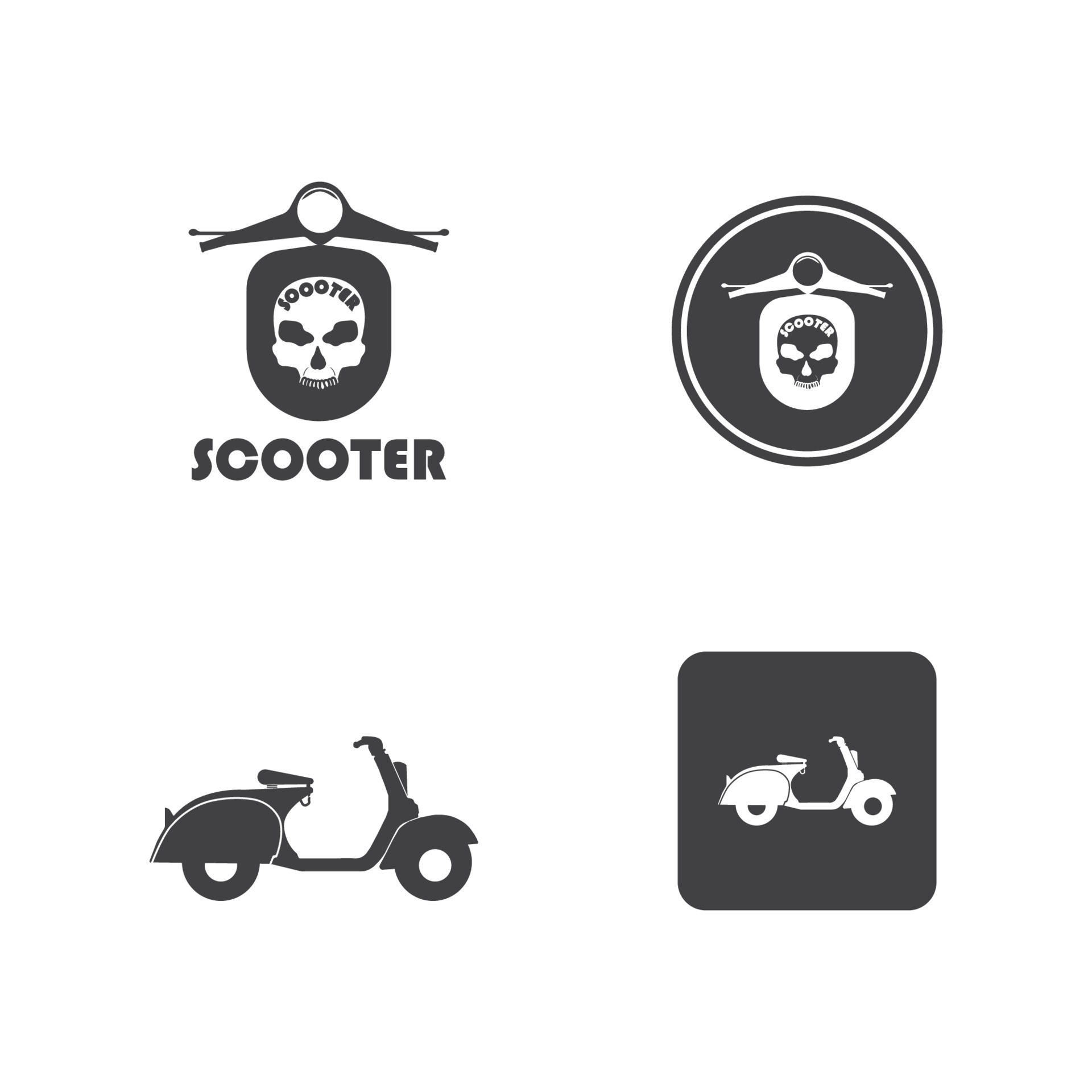 scooter logo vector illustration template design. 9669732 Vector Art at Vecteezy