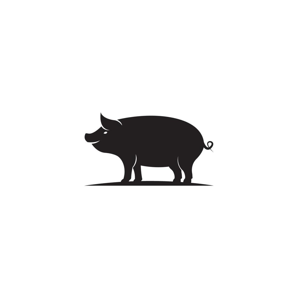 Pig icon vector illustration logo template
