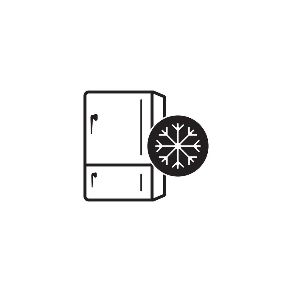 Plantilla de diseño de ilustración de vector de icono de refrigerador