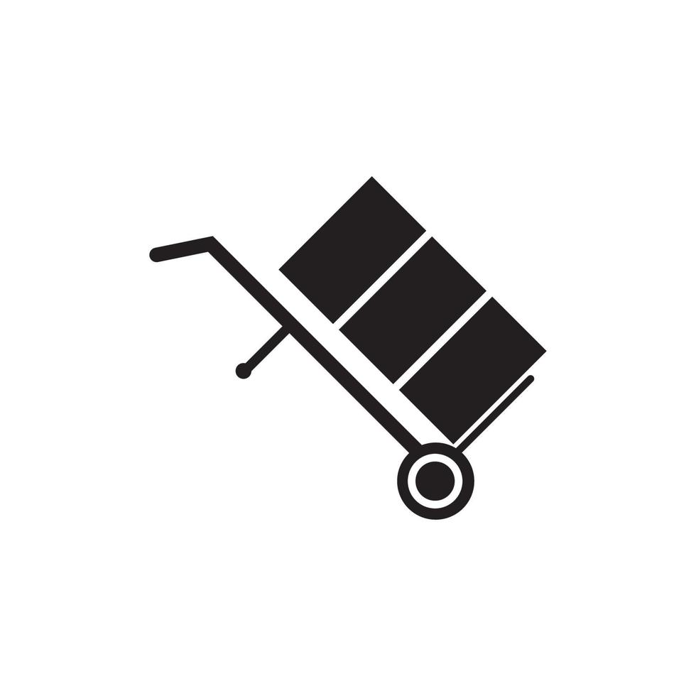 Hand truck icon vector