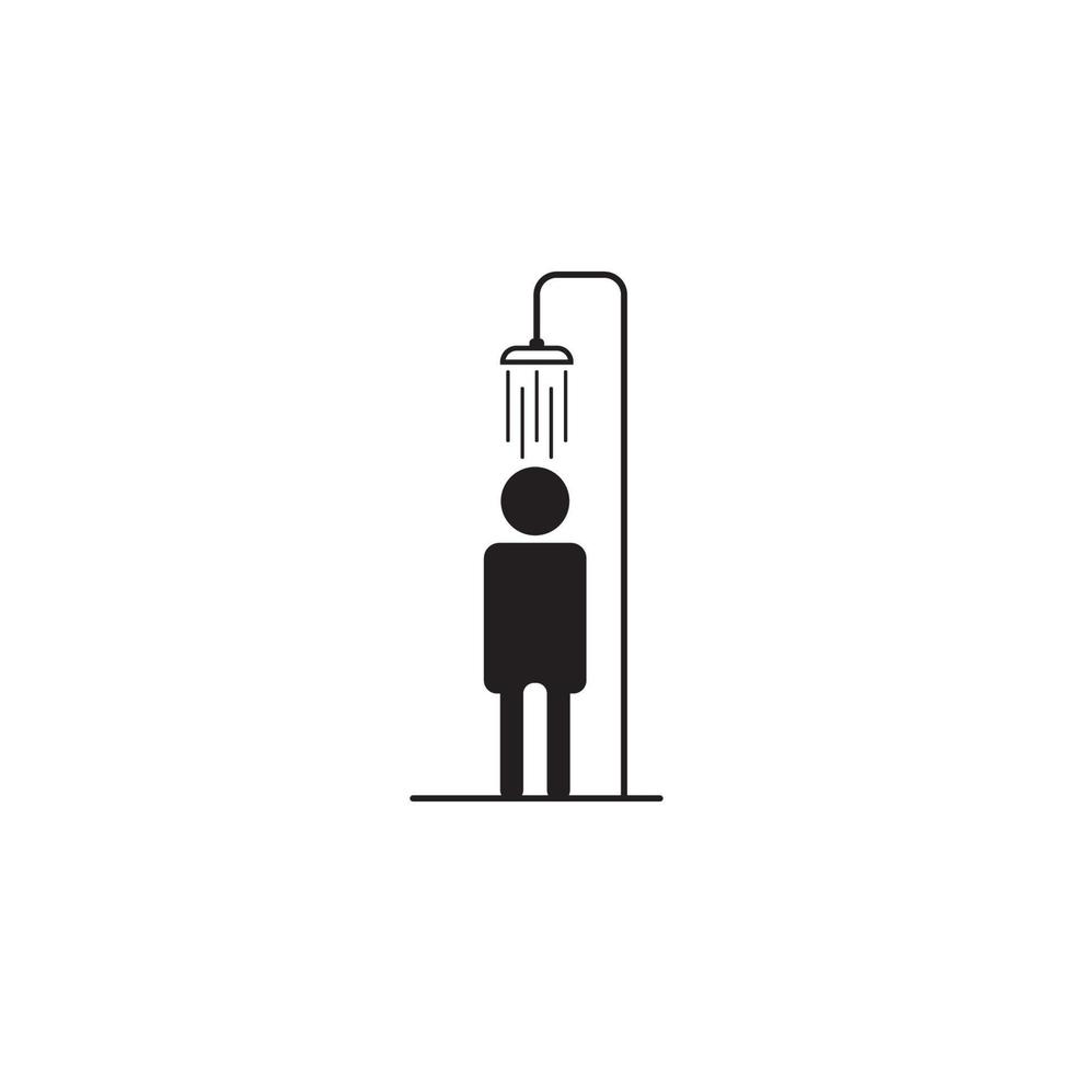 Shower man icon vector