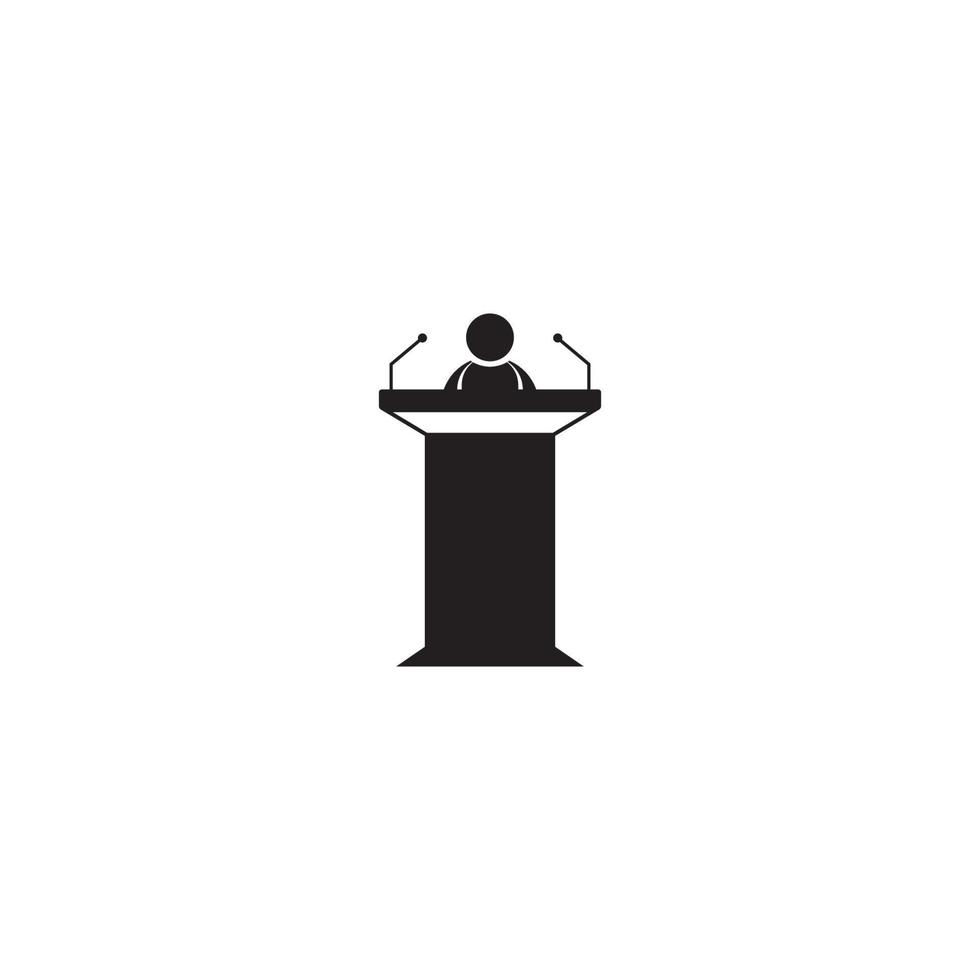 plantilla de diseño de ilustración de vector de icono de orador público