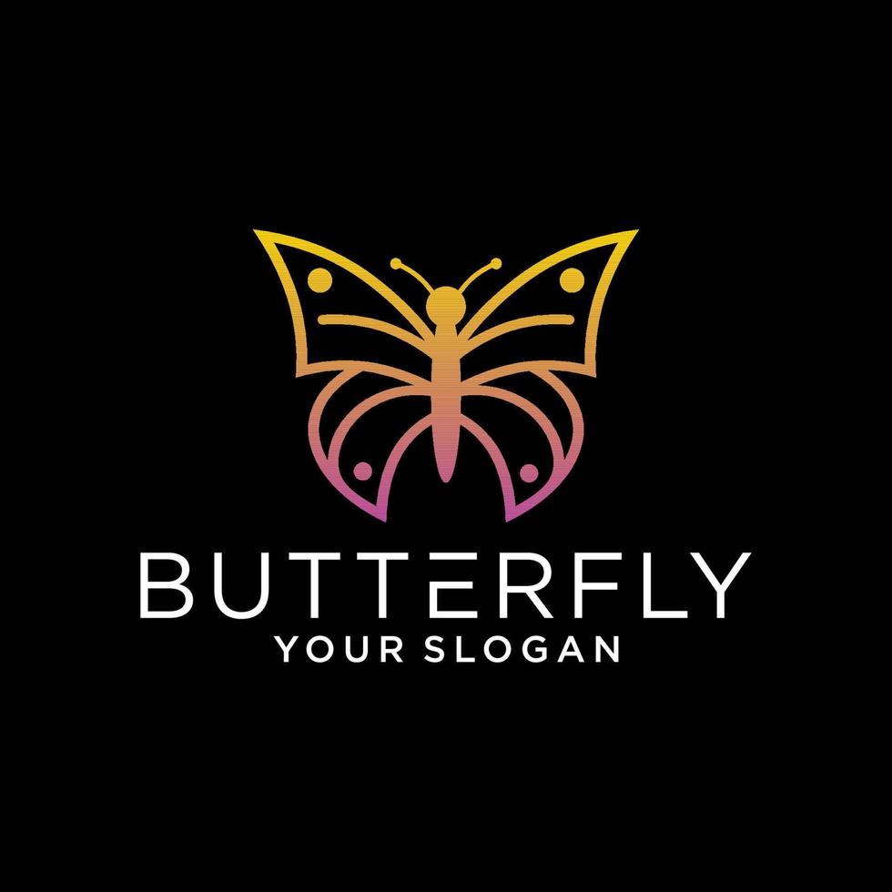 butterfly logo vector illustration isolated background
