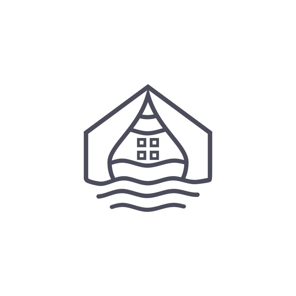 ship water home logo vector