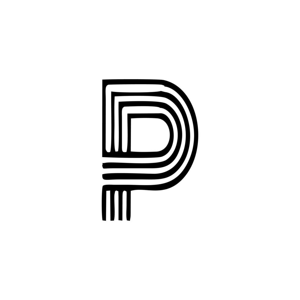 logo P vector illustration isolated background