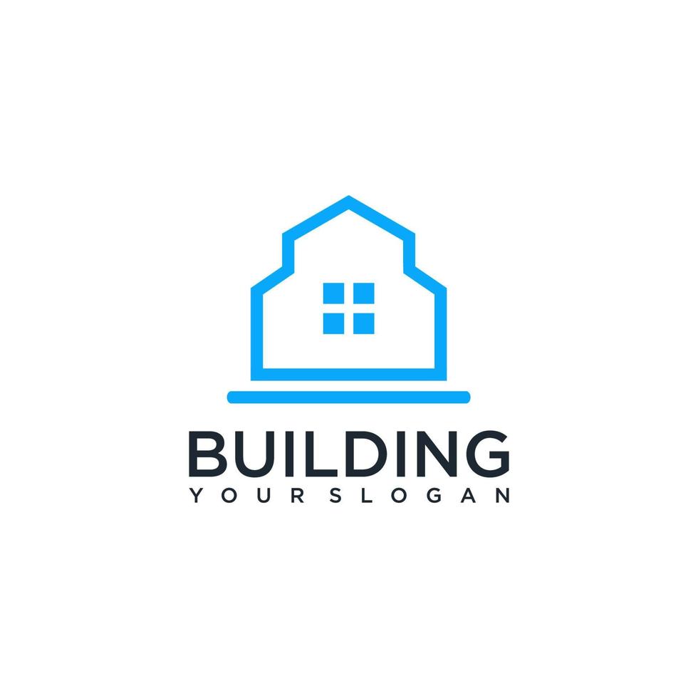 Building logo design vector illustration isolated on white background