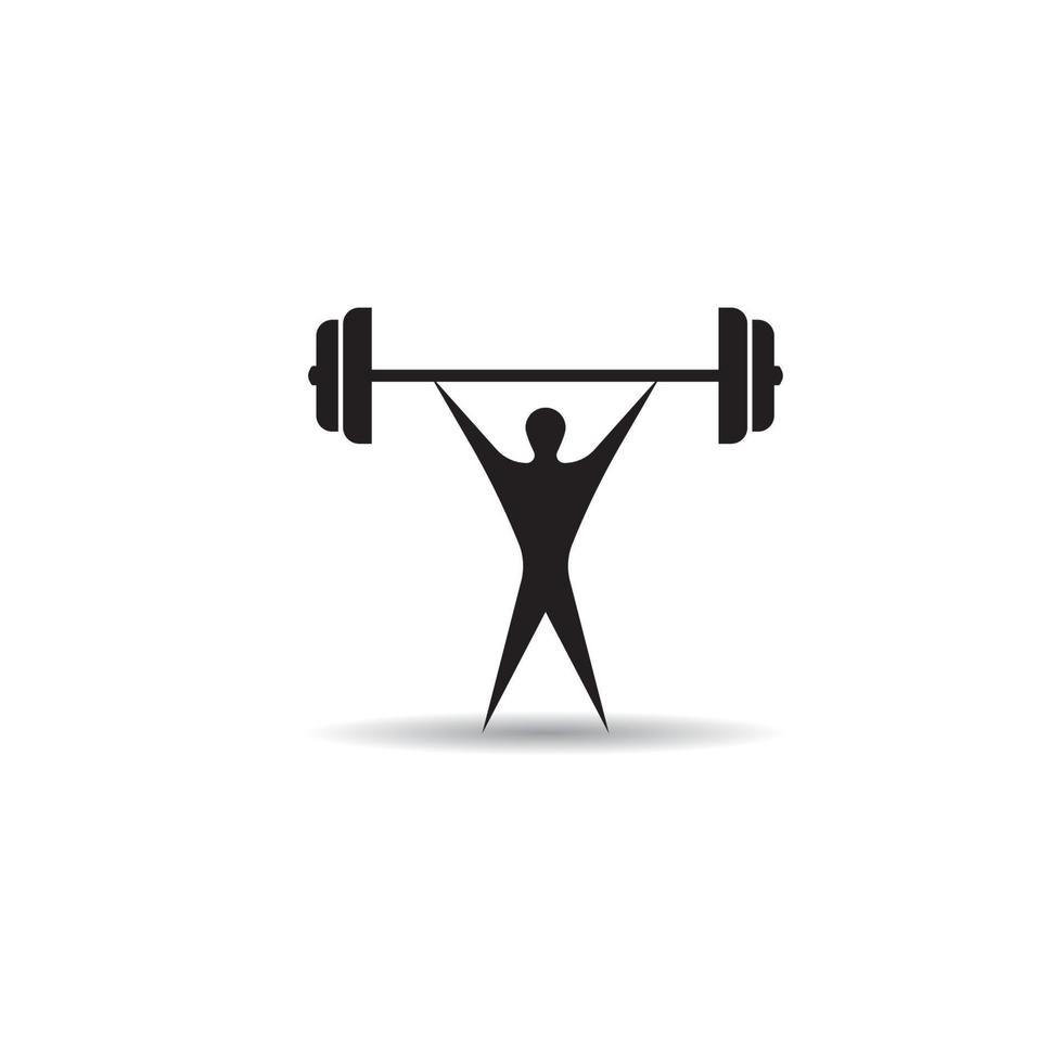 lifting weights icon vector illustration design template