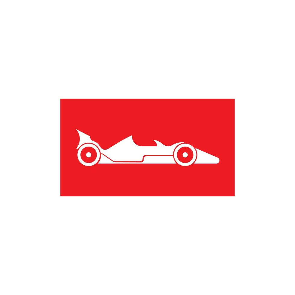 Diseño de plantilla de ilustración de vector de icono de coche de carreras.