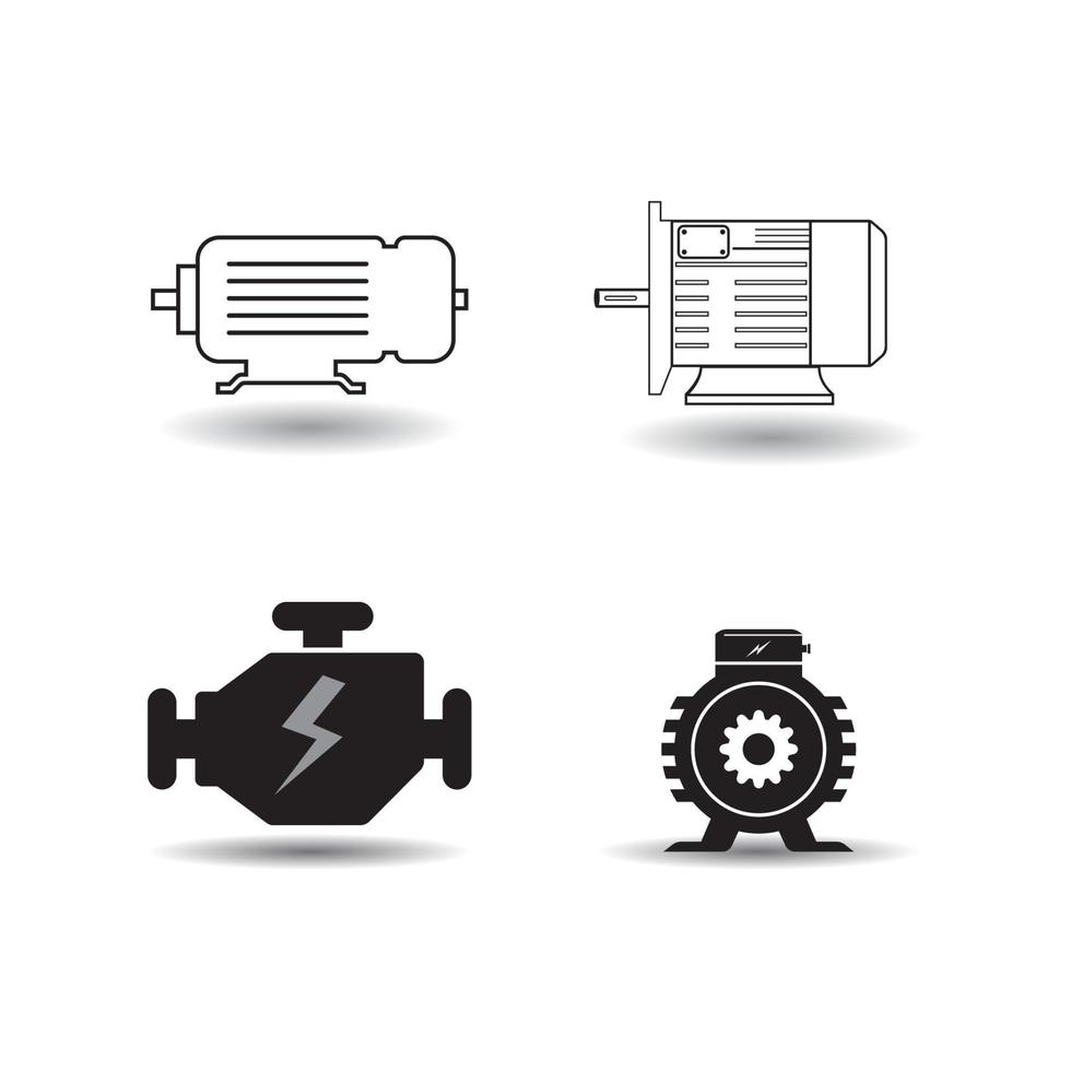 electric motor icon vector