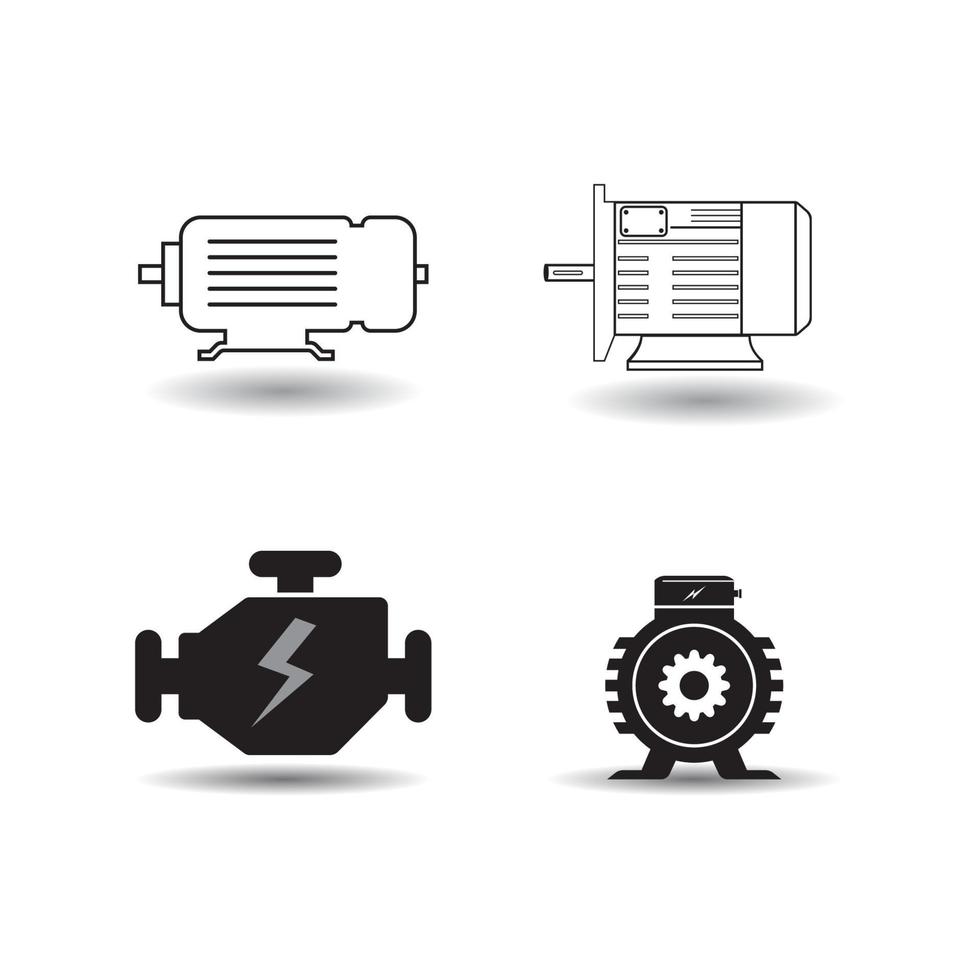 icono de motor eléctrico vector