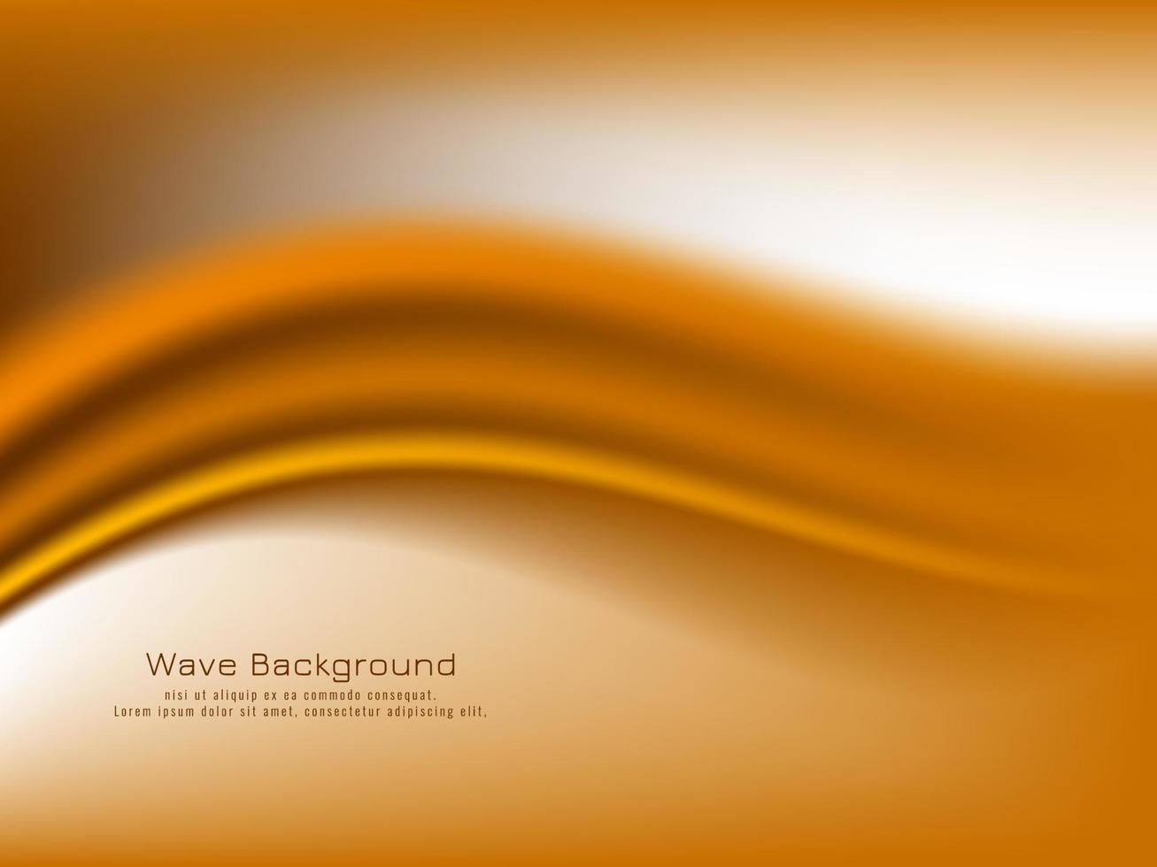 Abstract stylish yellow wave design background vector