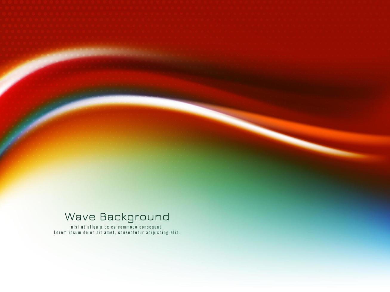 Modern stylish colorful wave design background vector