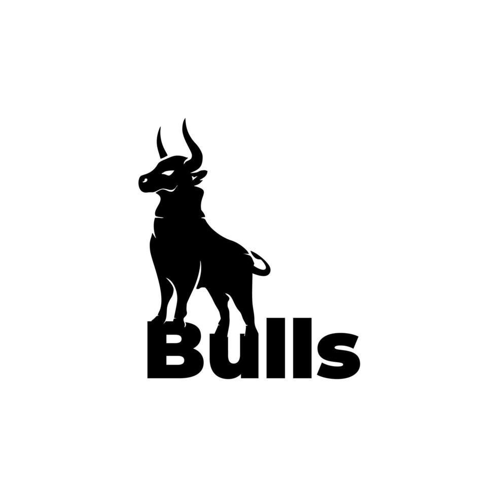 Bulls text logo vector