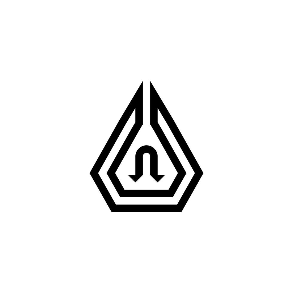 initial n shield logo design vector illustration isolated background
