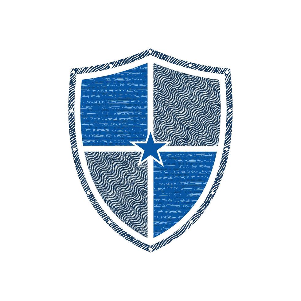 shield old logo vector illustration isolated background