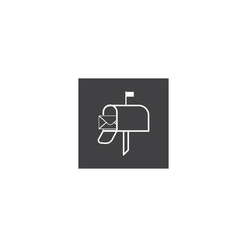 plantilla de diseño de ilustración de vector de icono de casilla de correo