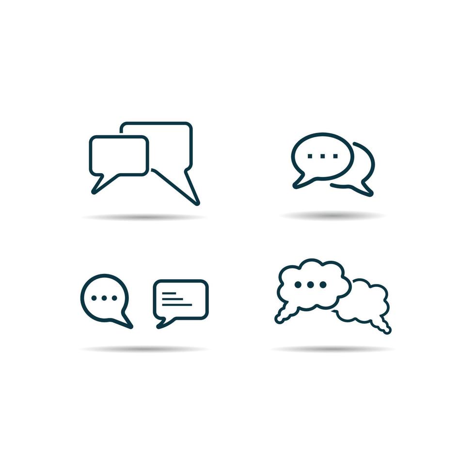 Speech bubble icon vector