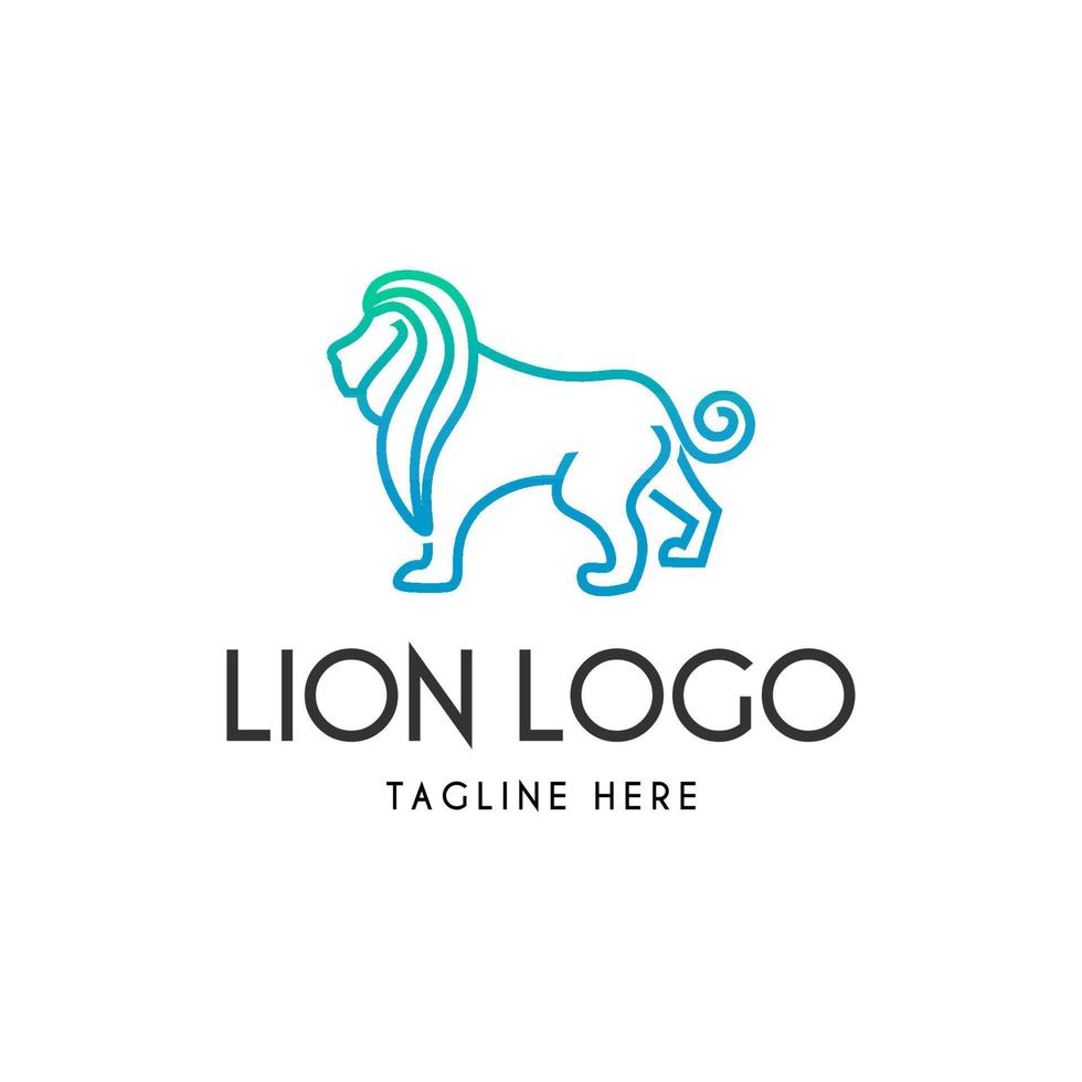 lion logo vector illustration isolated on white background