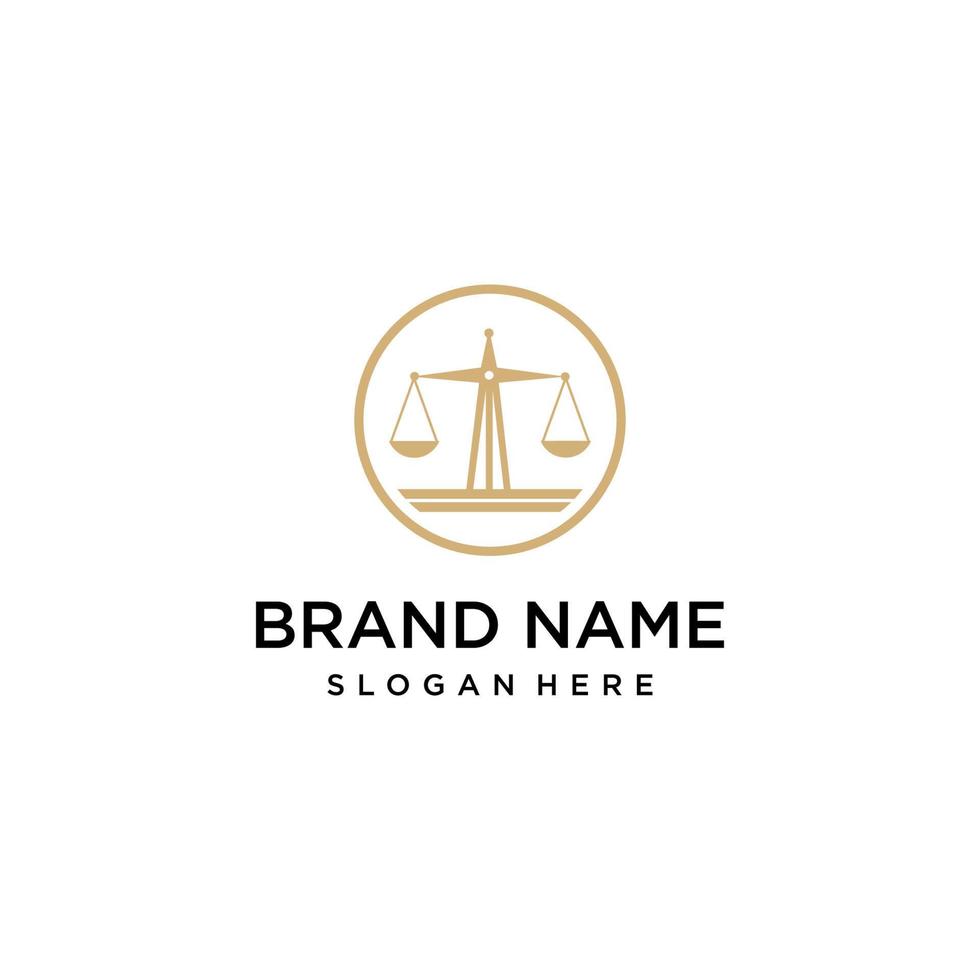 balance law firm logo vector illustration isolated background