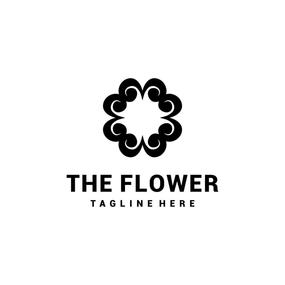 Flower vintage logo vector illustration isolated background