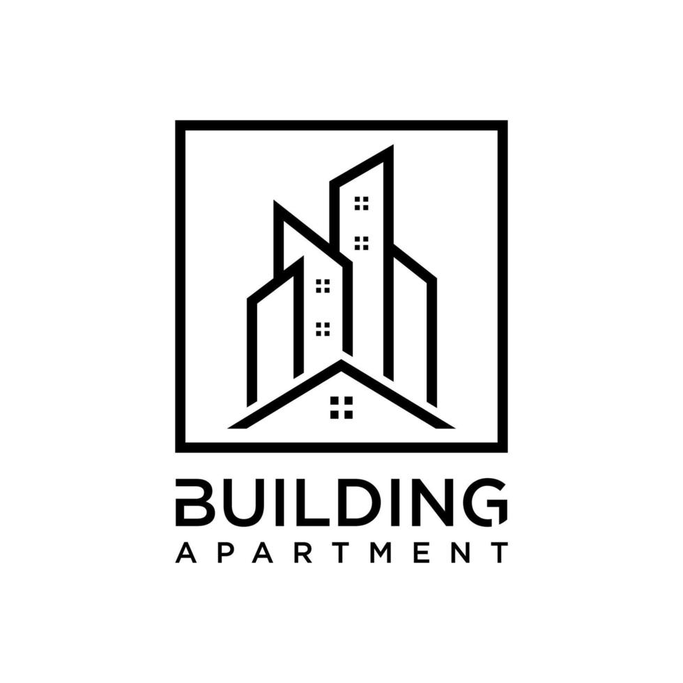 building apartment logo design inspiration isolated background vector