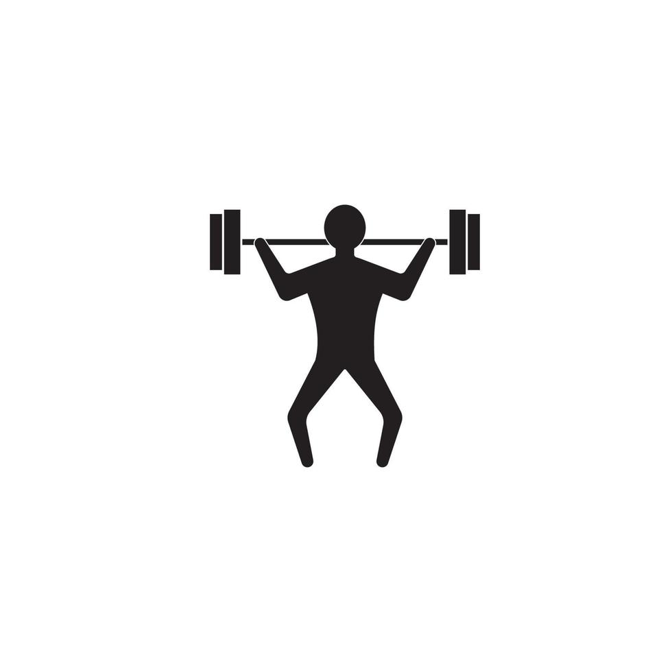 lifting weights icon vector illustration design template